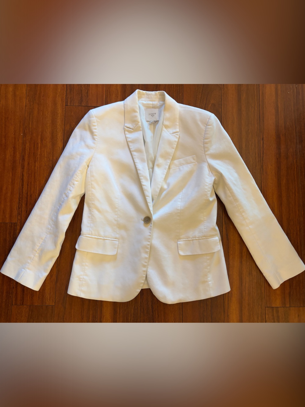 J. Crew Suiting Factory White Single-Button Tailored Blazer